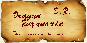 Dragan Ružanović vizit kartica
